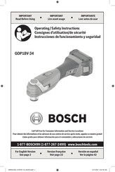 Bosch Professional GOP 18V-34 Operating/Safety Instructions Manual