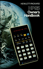 HP HP-25 Owner's Handbook Manual