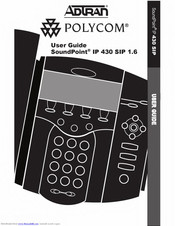 ADTRAN SoundPoint IP 430 SIP User Manual