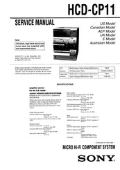 Sony HCD-CP11 Service Manual