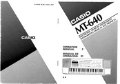 Casio MT-640 Operation Manual