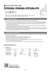 Qlightec QTG50ML-ETN-BZ Manual