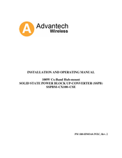 Advantech Wireless SSPBM-CX100-CSE Installation And Operating Manual