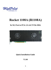 HighPoint R1108A Quick Installation Manual