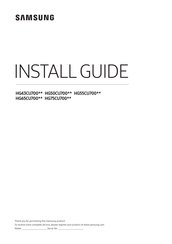 Samsung HG55CU700NFXZA Install Manual