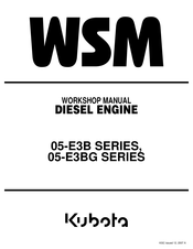 Kubota WSM D1105-T-E3B Workshop Manual