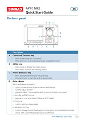 Simrad AP70 MK2 Quick Start Manual