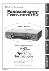 Panasonic Omnivision PV-7661 Operating Instructions Manual