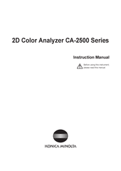 Konica Minolta CA-2500 Series Instruction Manual