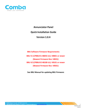 COMBA CPBBUV1-48055-UL Quick Installation Manual