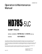 Komatsu A10316 Operation & Maintenance Manual