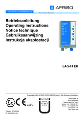 AFRISO LAG-14 ER Operating Instructions Manual