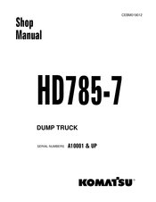 Komatsu A10001 Shop Manual
