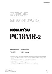 Komatsu PC18MR-2 Shop Manual