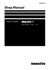 Komatsu WA200-7 Shop Manual