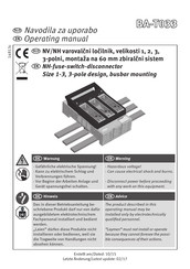 ETI KVL-B/FT-1 3p M10-M10 Operating Manual