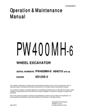 Komatsu PW400MH-6 Operation & Maintenance Manual