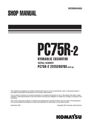 Komatsu PC75R-2 Shop Manual
