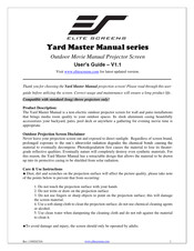 Elite Screens YARD MASTER MANUAL SERIES User Manual