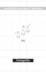 Hans Grohe Tango C 04270 0 Series Installation Instructions / Warranty
