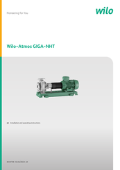 Wilo Atmos GIGA-NHT Installation And Operating Instructions Manual