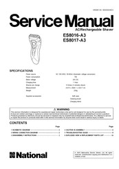 National ES8017-A3 Service Manual