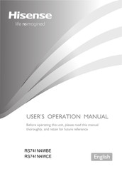 Hisense RS741N4WCE User's Operation Manual