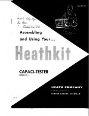 Daystrom Heathkit CAPACI-TESTER CT-1 Assembling And Using