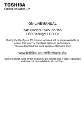 Toshiba 24D153 DG Series Online Manual