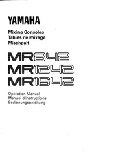 Yamaha MR1642 Operation Manual