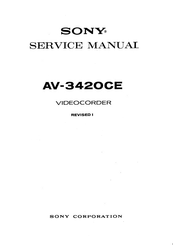 Sony AV-3420CE Service Manual
