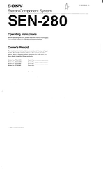 Sony PS-LX285 Operating Instructions Manual