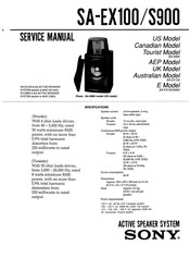 Sony SA-EX100 Service Manual