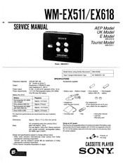 Sony Walkman WM-EX618 Service Manual