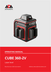 ADA INSTRUMENTS CUBE 360-2V GREEN Operating Manual