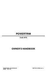 Hayter POWERTRIM 407S Owner's Handbook Manual