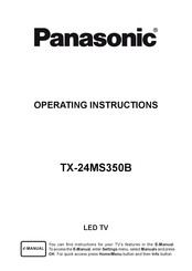 Panasonic TX-24MS350B Operating Instructions Manual