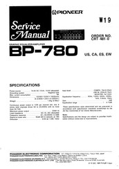 Pioneer BP-780ES Service Manual