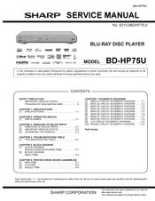 Sharp BD-HP75U Service Manual