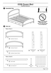 Baxton Studio Queen Bed 0038 Assembly Instructions Manual