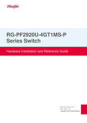 Ruijie RG-PF2920U-4GT1MS-P Series Hardware  Installation And Reference Manual