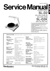 Technics SL-D2XFE Service Manual