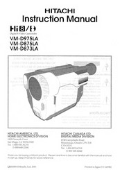 Hitachi VM-D975LA Instruction Manual