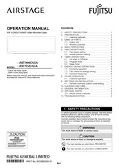 Fujitsu AIRSTAGE ASTH09CNCA Operation Manual