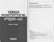 Yamaha PortaTone PSR-41 Owner's Manual