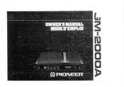 Pioneer GM-2000A Owner's Manual