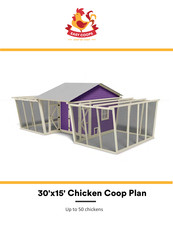 EASY COOPS Chicken Coop Plan 30x15 Assembly Instructions Manual