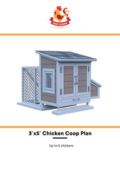 EASY COOPS Chicken Coop Plan 3x5 Assembly Instructions Manual