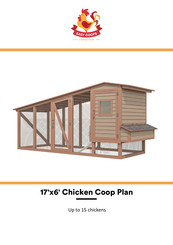 EASY COOPS Chicken Coop Plan 17x6 Assembly Instructions Manual
