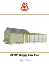 EASY COOPS Chicken Coop Plan 20x40 Assembly Instructions Manual